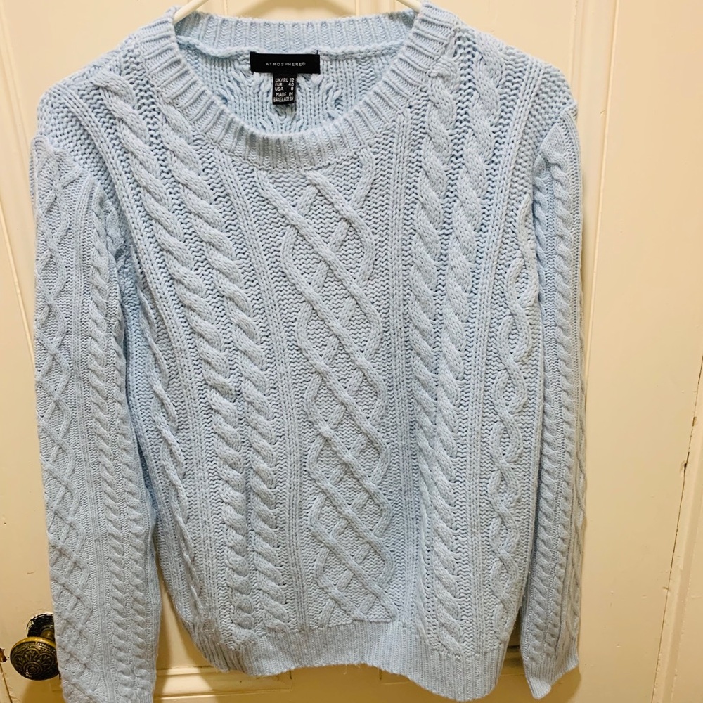 Primark Light Blue Cable Knit Sweater